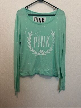 PINK Victoria's Secret Mint Green Crewneck Sweatshirt